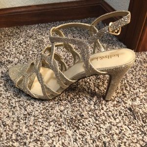 Kelly & Katie Shoes - Gold Sparkle Heels Kelly & Katie Shoes - Gold Sparkle Heels
